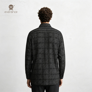 Camisa de <span class=keywords><strong>Hombre</strong></span> Gold Labyrinth 148cm Negra con Estampado Flock Estilo Cubano para Verano y Playa - Product Image 5
