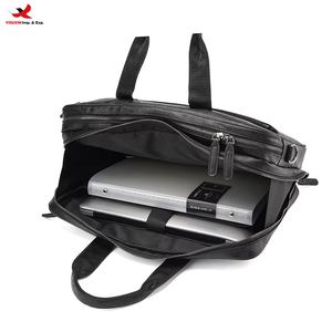 Bolso de Hombro de Cuero PU de Alta Calidad para Portátil, Tipo Tote, para Viajes, Portátil, para Hombre, OEM, Pedido Mixto al por Mayor RTS - Product Image 2
