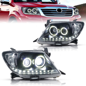 Nouveau design pour Hilux REVO/ROCCO 2005-2011 12V 6000K Phares de voiture avec clignotants séquentiels Angel Eyes - Product Image 2