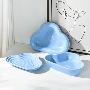 Tazón <span class=keywords><strong>de</strong></span> Comida y <span class=keywords><strong>Agua</strong></span> para Mascotas en Forma <span class=keywords><strong>de</strong></span> Nube <span class=keywords><strong>de</strong></span> Tres Colores para Perros y Gatos - Product Image 2