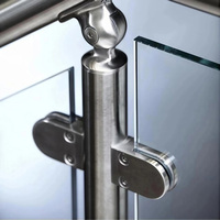 EKOO Élégant Support de Fixation pour Balustrade en Verre Extérieur/Intérieur, pour Balcon, Escalier, Usage en Appartement