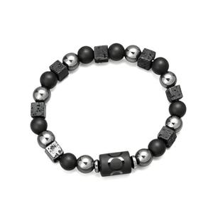 Braccialetto con Perline in <span class=keywords><strong>Pietra</strong></span> dei 12 Segni Zodiacali Europei e Americani, Bracciale con Perline in <span class=keywords><strong>Pietra</strong></span> Vulcanica Quadrata, Vendita all'Ingrosso - Product Image 5