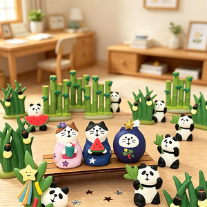 Figuras <span class=keywords><strong>de</strong></span> Resina <span class=keywords><strong>de</strong></span> Gato y Panda, Hechas a Mano y Pintadas a Mano, con Temática Musical y del Festival Tanabata, Adornos <span class=keywords><strong>de</strong></span> Escritorio, Decoración para <span class=keywords><strong>el</strong></span> Hogar, Regalos - Product Image 3