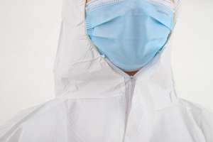 ชุดคลุมกันน้ำแบบใช้แล้วทิ้ง ราคาถูก สีขาว ผ้าไม่ถักทอ สำหรับงานเคมีในห้องปฏิบัติการ ชุดป้องกันความปลอดภัย ไซส์ M-3XL - Product Image 6