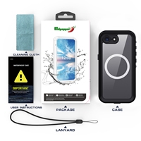 Étui étanche RedPepper pour iPhone 16e DOT, protection intégrale IP68, testé contre les chutes de 2 m, étui magnétique antichoc