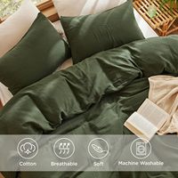 Housse de couette en coton mousseline 100% - Housse de couette en gaze ultra-douce - Taille King