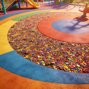 Granulés de caoutchouc EPDM pour surface de terrain de parc à thème, haute élasticité, résistant à l'usure, anti-UV, revêtement de sol pour attractions touristiques en plein air - Product Image 1