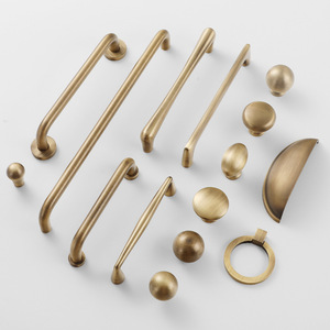 Bronze-colored Handle Brass Light Luxury Retro Trench Coat Cabinet Door Cabinet Drawer Furniture Extended Handle - Product Image 6