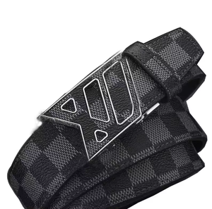 Cinture all'ingrosso 2026 Double G con fibbia in lega, cintura formale in vera pelle di design per uomo e donna, modello di marca - Product Image 1