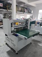 Machine à colle thermofusible électrique semi-automatique avec moteur sur courroie et double rouleaux pour le collage de cartons en mousse EPE et emballages en plastique