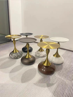 Salon moderne maison décorative canapé en métal côté centre rond cercle Table d'extrémité Table d'angle de luxe