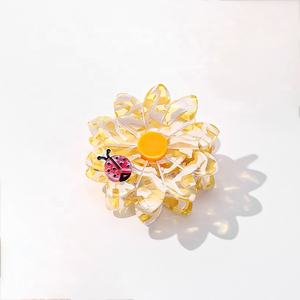 กิ๊บติดผมอะซิเตททำมือสไตล์เกาหลีเรียบง่าย ลายดอกเดซี่ หัวใจ ฉลาม แฟชั่น สำหรับผมหนา ปี 2026 - Product Image 5