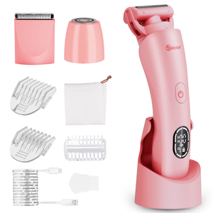 Hatteker Rasoir Électrique Multifonctionnel 3-en-1 Rechargeable USB pour Femme, Épilateur Corporel Portable Indolore pour Maillot et Bikini - Product Image 1