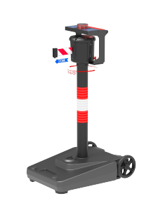 Có thể thu vào vành đai rào cản kiểm soát đám đông 20m 75FT vành đai <span class=keywords><strong>stanchion</strong></span> với bánh xe cơ sở điền vào với nước cơ sở - Product Image 5