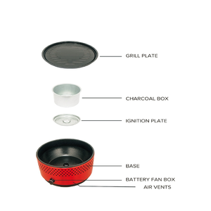 เตาย่างบาร์บีคิวสไตล์เกาหลีทรงกลมขนาดเล็กแบบพกพา - Product Image 5