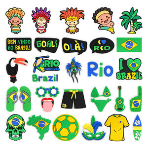 Hot Selling Brazilian Style <b>Shoes</b> <b>Charms</b> Football <b>Shoes</b> Decorations With Soccer <b>Shoes</b> Buckles and Buttons Rubber Clog - Product Image 1