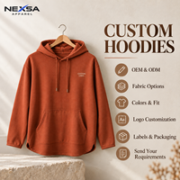 Sweat-shirt décontracté pour homme OEM ODM avec ourlet incurvé, logo personnalisé, fentes latérales, épaules tombantes, poche kangourou, marque privée