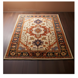 Alfombras de estilo Oushak de lana anudadas a mano de alta calidad, alfombras de estilo turco bordadas florales lavables antideslizantes para el piso del hogar, sala de oración - Product Image 1
