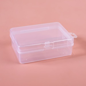 Transparent <b>Plastic</b> Storage <b>Box</b> 6.8x5.1x2.3cm Rectangle With Lid General Packaging Jewelry <b>Box</b> - Product Image 1