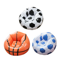 Canapé gonflable d'extérieur en PVC écologique, design minimaliste moderne, fauteuil inclinable portable, motif football, couleur personnalisable