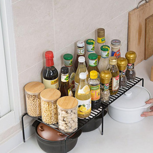 Organisateur d'articles ménagers en fer extensible <span class=keywords><strong>sous</strong></span> l'évier stockage d'articles divers étagère <span class=keywords><strong>porte</strong></span>-<span class=keywords><strong>épices</strong></span> - Product Image 4