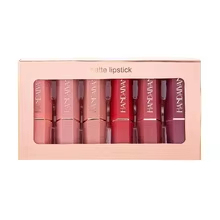 Set di Rossetti Liquidi Opachi Impermeabili a Lunga Durata con Vitamina C 2,5ml Cruelty Free 6 Colori Set Regalo di Lusso per il Trucco - Product Image 4