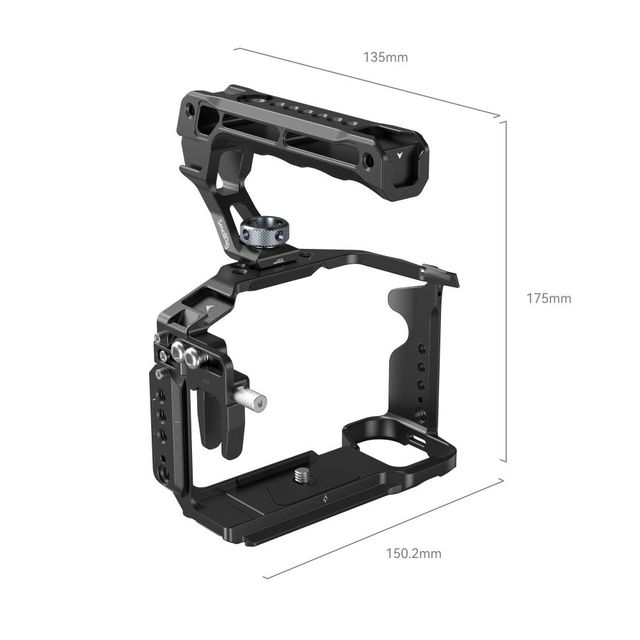 FOR Sony A7 III A7R III SmallRig 4198 Full Camera Cage Kit with ARRI Locating Handle HDMI Clamp Filmmaking Setup