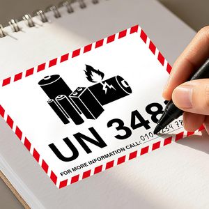 Pegatina de señal de advertencia de batería adhesiva fuerte <span class=keywords><strong>UN3481</strong></span> Etiqueta de precaución de envío Etiqueta <span class=keywords><strong>UN3481</strong></span> - Product Image 5