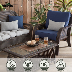 Custom Comfortable Patio <strong>Lounge</strong> <strong>Chairs</strong> <strong>Cushion</strong> with Removable Cover Weatherproof Fabric for Poolside and Garden - Product Image 5