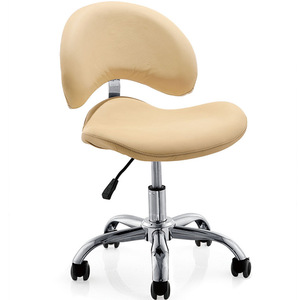 Silla de Peluquería 9951, Giratoria, de Cuero Color Caqui, con Elevación a Gas, con Ruedas, para Oficina o Barbería - Product Image 1