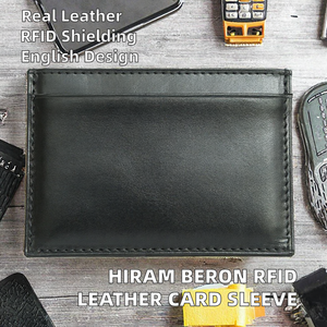 Genuine Leather RFID Blocking <b>Card</b> <b>Holder</b> <b>Slim</b> Credit <b>Card</b> Wallet Sleeve for Men and Women - Product Image 2