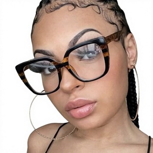 Montures de <span class=keywords><strong>lunettes</strong></span> pour femmes, style <span class=keywords><strong>2022</strong></span>, anti-lumière bleue, motif floral, <span class=keywords><strong>monture</strong></span> large, verres AC, Rainbow Square - Product Image 1