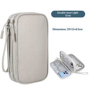 Electronic Organizer Bag Cable Organizer Travel Cord Organizer <strong>Case</strong> Pouch Portable <strong>Carrying</strong> <strong>Case</strong> for Charger Earphone - Product Image 3