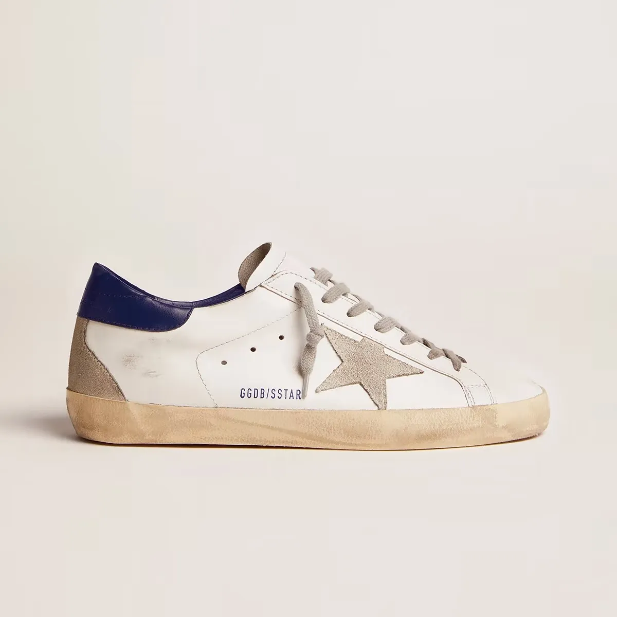 Sports Fashion Shoes Super-Star sneakers with suede star and blue heel tab Goldens Sneakers Gooses