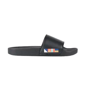 Sandali da uomo neri per Logo personalizzato spiaggia estate PU prodotti estivi scarpe estive pantofole di livello superiore