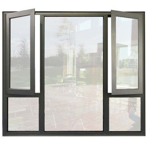 Fenêtre à battant en aluminium à rupture <span class=keywords><strong>de</strong></span> pont thermique, <span class=keywords><strong>double</strong></span> <span class=keywords><strong>vitrage</strong></span> en verre trempé transparent, certifiée Energy Star, design personnalisé, moustiquaire magnétique - Product Image 3