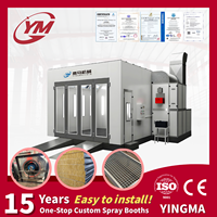 Cabine de peinture Yingma Premium, laine de roche 50 mm, densité 100 kg, tôle d'acier 0,5 mm, isolation supérieure