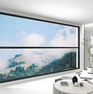 ประตูกิโยตินแบบเลื่อนได้แนวตั้งกระจกอลูมิเนียมแบบพาโนรามาหน้าต่างบ้านระเบียงหน้าต่างยกไฟฟ้าดีไซน์ใหม่ - Product Image 5