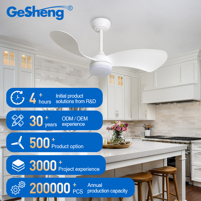36inch Small Size DC Fan Lamp 3 ABS Blades Remote Control Ultra-Quiet, Energy Efficient, Perfect for Kids Room