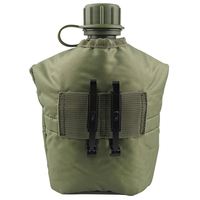 Échantillon gratuit : Gourde tactique trois-en-un, style US, pour camping, randonnée, survie, et mug de survie pour l'extérieur.