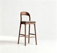 Chaise de bar moderne en bois empilable, légère, durable, écologique, stable, avec accoudoirs en fer et bois, pour usage commercial, maison, bureau, hôtel