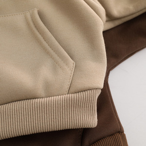 Sudadera con Capucha para Niños, Color Marrón, con Bolsillo, de Algodón y Felpa, Ropa Casual para Otoño e Invierno - Product Image 2