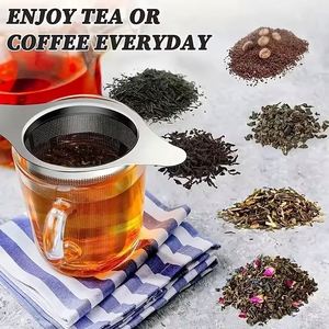 Customized Portable 304 Stainless Steel Strainer Mesh <b>Infuser</b> Steeper With Lid for Home Use Metal Filter Losses <b>Tea</b> Leaf - Product Image 4