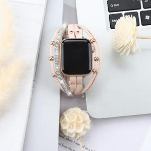 Bracelet de montre en alliage de zinc et cuir, vente en gros d'usine, pour Apple Watch S10 11 46mm Ultra 49mm SE 44mm, bracelet de montre intelligente - Product Image 4