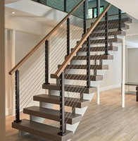 Système de garde-corps moderne en câble métallique, garde-corps en câble en acier inoxydable SUS304 pour terrasse et escalier