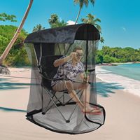 Fauteuil à bascule d'extérieur à installation simple, mobilier d'extérieur pliable, moustiquaire de voyage en gaze pour cour et jardin