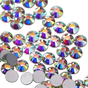 Popular fashion SS 16 SS 20 ab color transparent resin non hot fix rhinestones for clothing