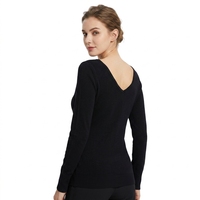 Hochwertiger Anpassbarer V-Ausschnitt Strickpullover Modisch und Elegant Winter Damen Weicher Dünner Spandex/Baumwoll-Pullover