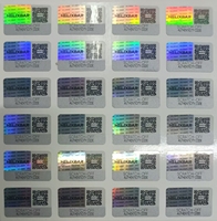Etiqueta Adhesiva Personalizada de Seguridad Anti-falsificación con Código QR Variable, Grabado Láser Holográfico Plateado y Dorado, Efecto Arcoíris