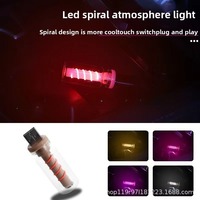 TGZ Lampe de nuit LED spirale USB transfrontalière en bouteille de verre DIY, contrôle tactile, pour chevet et voiture, lumière d'ambiance 5V, garantie 1 an